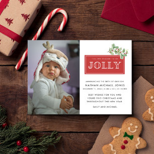 Baby Birth Announcement Photo Christmas