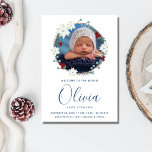 Baby Birth Announcement Photo Christmas<br><div class="desc">There's no better time to celebrate the arrival of your precious baby than during the enchanting holiday season. Our "Welcome to the World" Baby Birth Announcement Photo Christmas Holiday Card combines the warmth of the season with the joy of introducing your little one to family and friends. With a circular...</div>