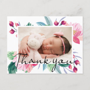 Baby Birth Announcement Photo Thank You Postcard
