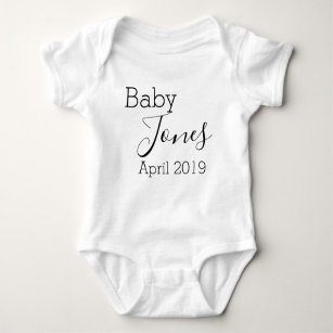 Baby Birth Announcement Reveal Baby Bodysuit