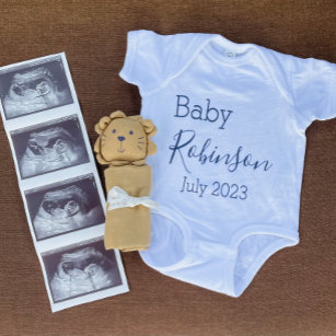 Baby Birth Announcement Reveal Baby Bodysuit