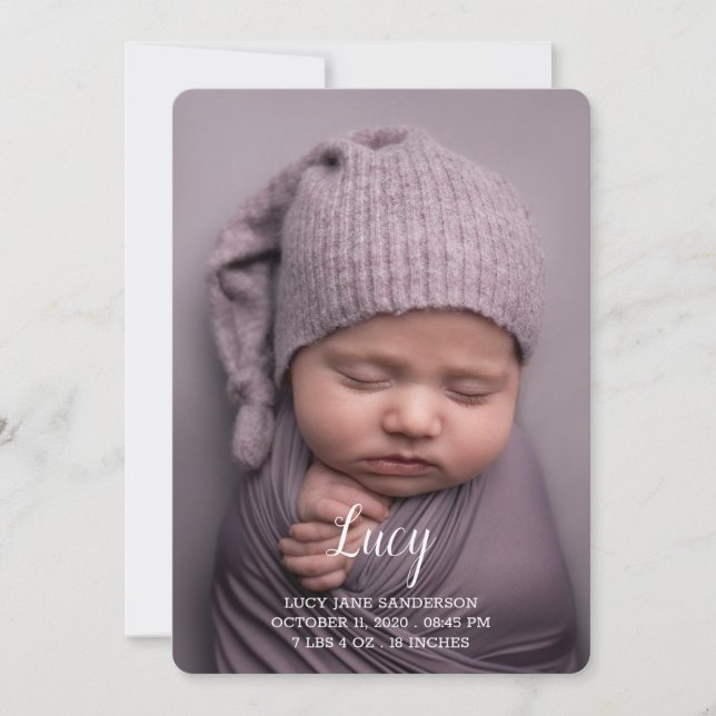Baby birth card (Front)