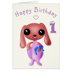 Baby Birthday Card Little Bunny - Personalised
