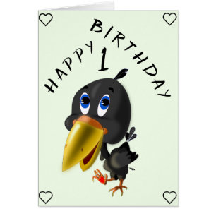 Baby Birthday Card Little Love Bird - Personalised