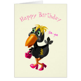 Baby Birthday Card Modern Bird - Fun