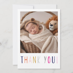 Baby birthday thank you card for gifts