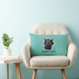Baby Black Cat Design - Lumbar Pillow 13" x 21"