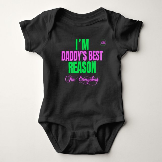 Baby Black Neon Print Infant Wear Bodysuit (Front)