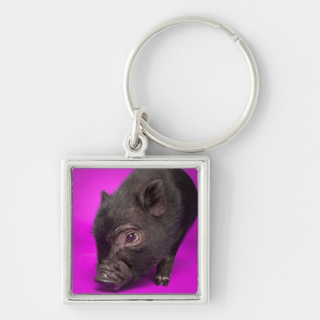 Baby Black Pig Key Ring (Front)