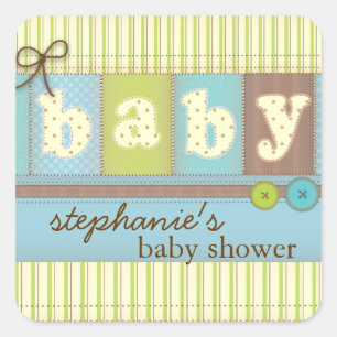 Baby Blanket Cute Quilt Baby Shower Sticker