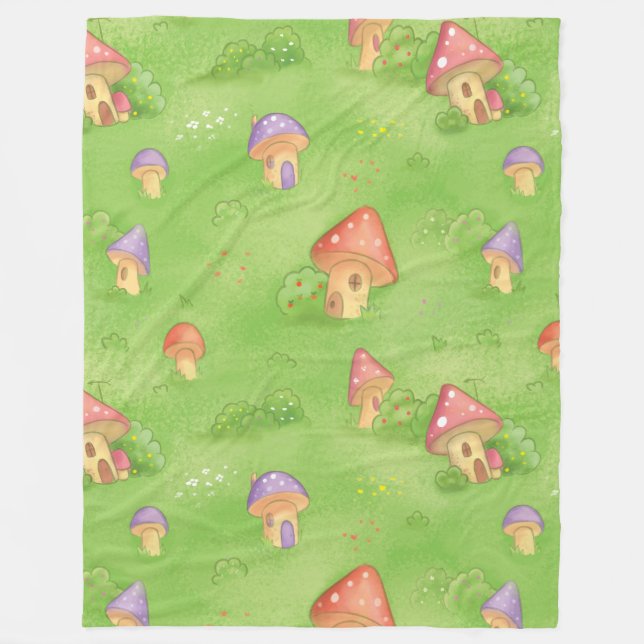 Baby blanket with mushrooms (Front)
