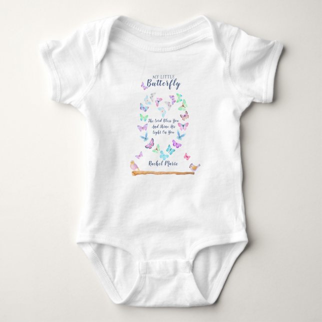Baby Blessing Butterfly Heart Bodysuit (Front)