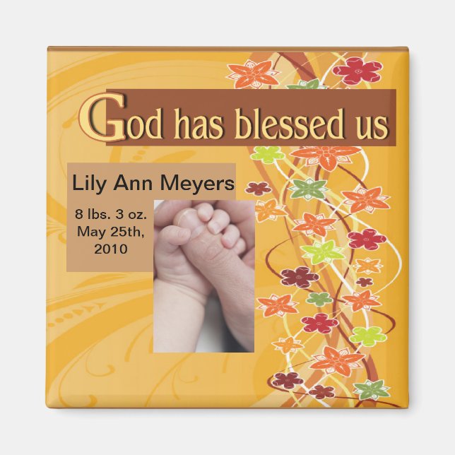 Baby Blessing Magnet (Front)