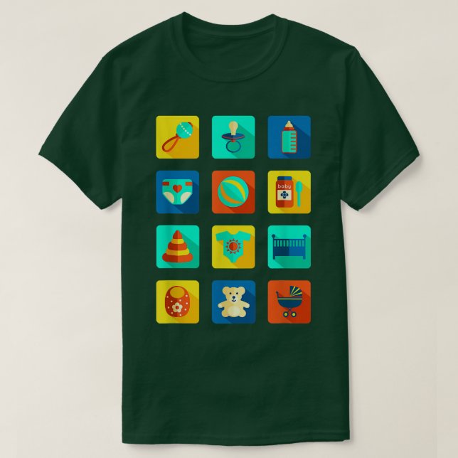 BABY BLOCK TILE COLLAGE  T-Shirt (Design Front)