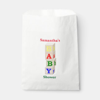 Baby Blocks Baby Shower Favour Bag