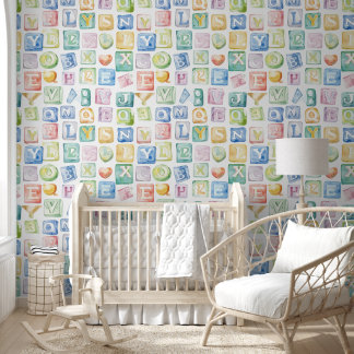 Baby Blocks Pattern Wallpaper