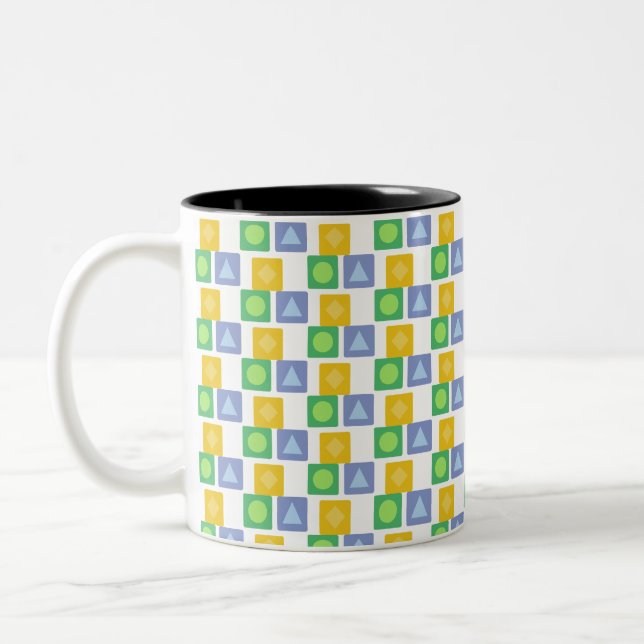 baby blocks Two-Tone coffee mug (Left)