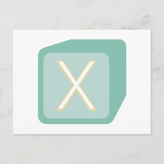 Baby Blocks Wooden Graphic Initials Postcard