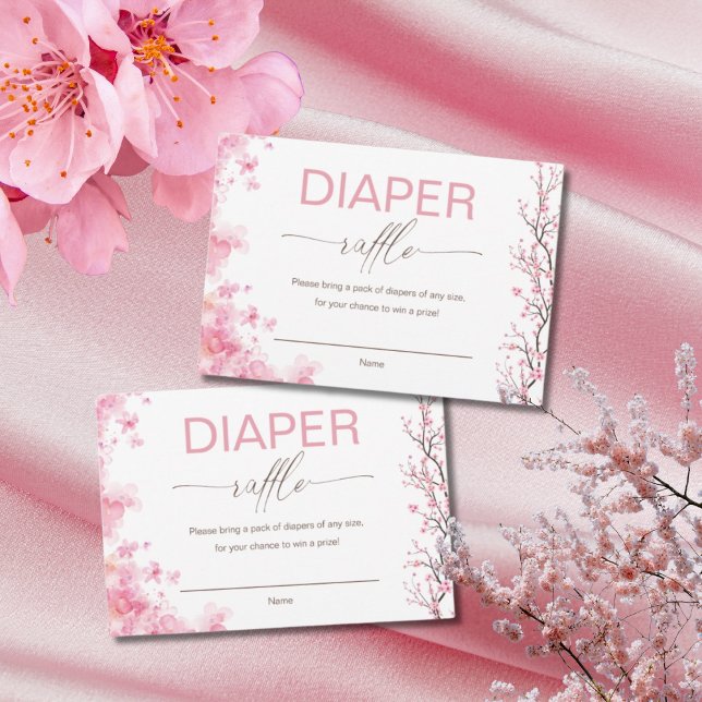 Baby Bloom Baby Shower Diaper Raffle Card (Creator Uploaded)