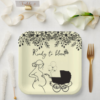 Baby Bloom Baby Shower  Paper Plate