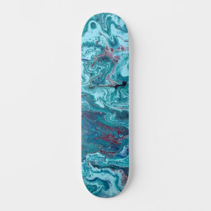 Baby Blue 1 Cool Acrylic Abstract Skateboard Deck