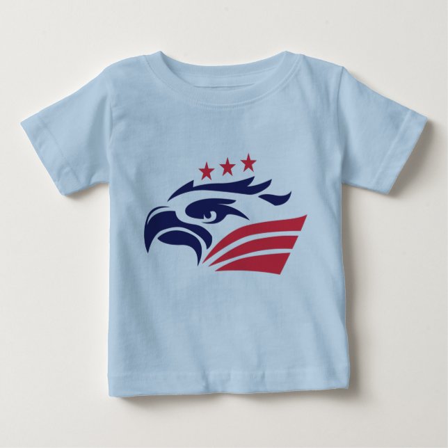 Baby Blue 2024 Election American  Baby T-Shirt (Front)