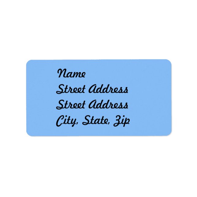 Baby Blue Address Sticker (Front)