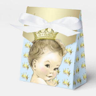 Baby Blue and Gold Prince Baby Shower Favour Box