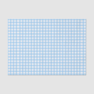 Baby Blue and White Gingham Check Tissue Paper
