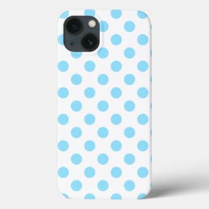 Baby blue and white polka dots Case-Mate iPhone ca 13 Case