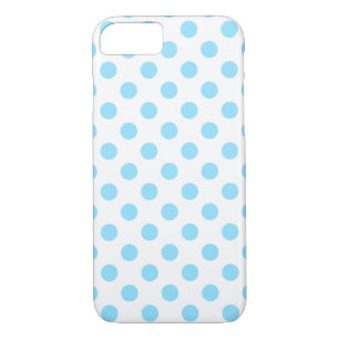 Baby blue and white polka dots iPhone 8/7 case