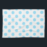 Baby blue and white polka dots tea towel<br><div class="desc">Baby blue and white polka dots</div>