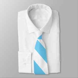 Baby Blue and White Striped Necktie