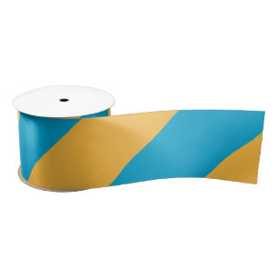 Baby Blue and Yellow Satin Ribbon