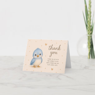 Baby Blue Bird Baby Shower Thank You Card
