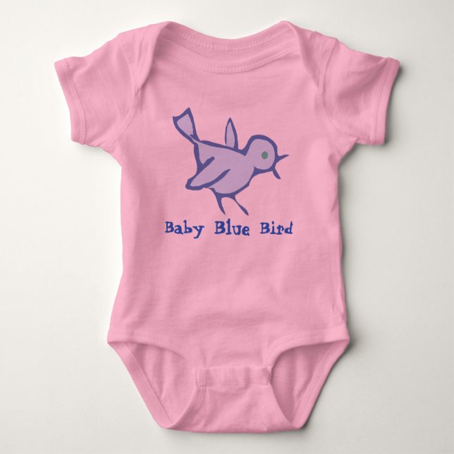 "BABY BLUE BIRD" Baby T-Shirt Baby Bodysuit (Front)