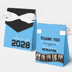 Baby Blue & Black Photo Collage Filmstrip Favour Box