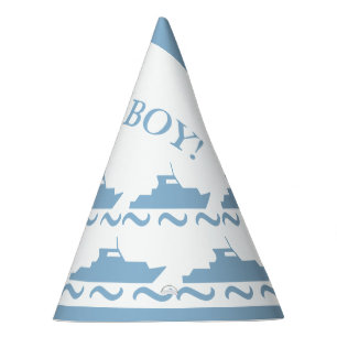 Baby Blue Boat Party Hat