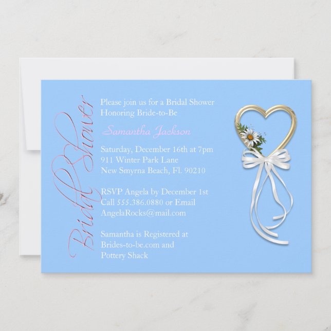 Baby Blue Bride Bridal Shower Invite (Front)