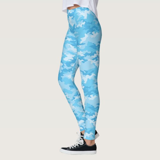 Baby Blue Camo Leggings