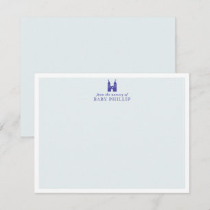 Baby Blue Castle Nursery Note Card