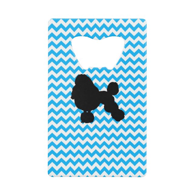 Baby Blue Chevron With Poodle Silhouette (Front)