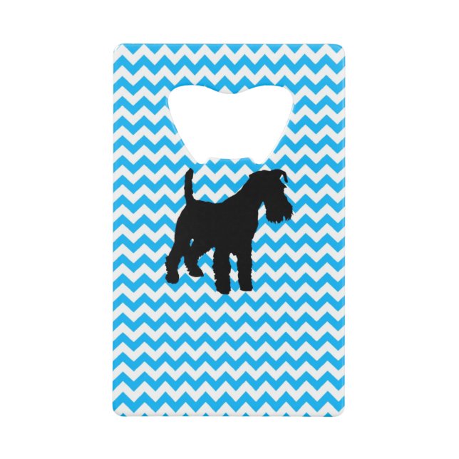 Baby Blue Chevron With Schnauzer (Front)