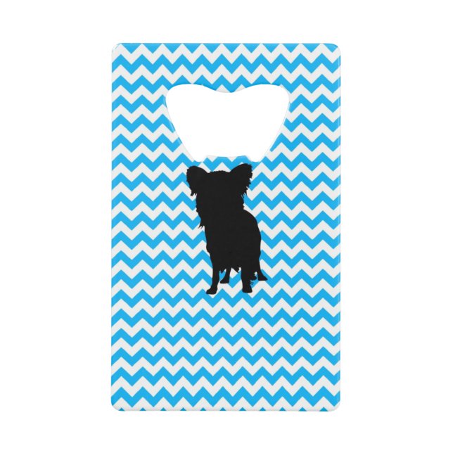 Baby Blue Chevron With Yorkie Silhouette (Front)