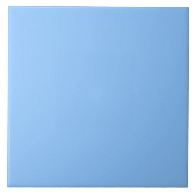 Baby Blue, Cloudy Sky | #8BC5FF Ceramic Tile (Front)