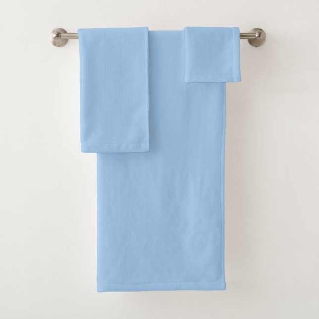 Baby Blue Colour Bath Towel Set (Insitu)