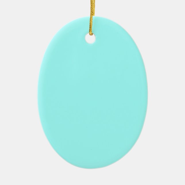 Baby Blue Colour Customised Designer Ceramic Ornament (Front)
