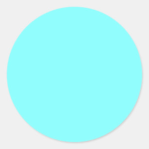 Baby Blue Colour Customised Designer Classic Round Sticker