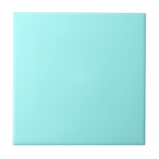 Baby Blue Colour Customised Designer Tile (Front)
