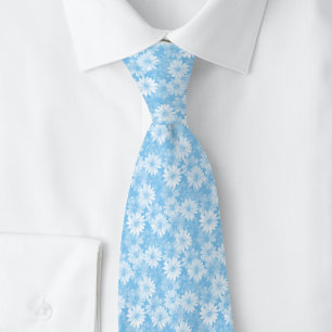 Baby Blue Daisies Tie